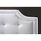 Baxton Studio Carlotta White Modern Bed with Upholstered Headboard - King Size 103-5191 - alternate 3